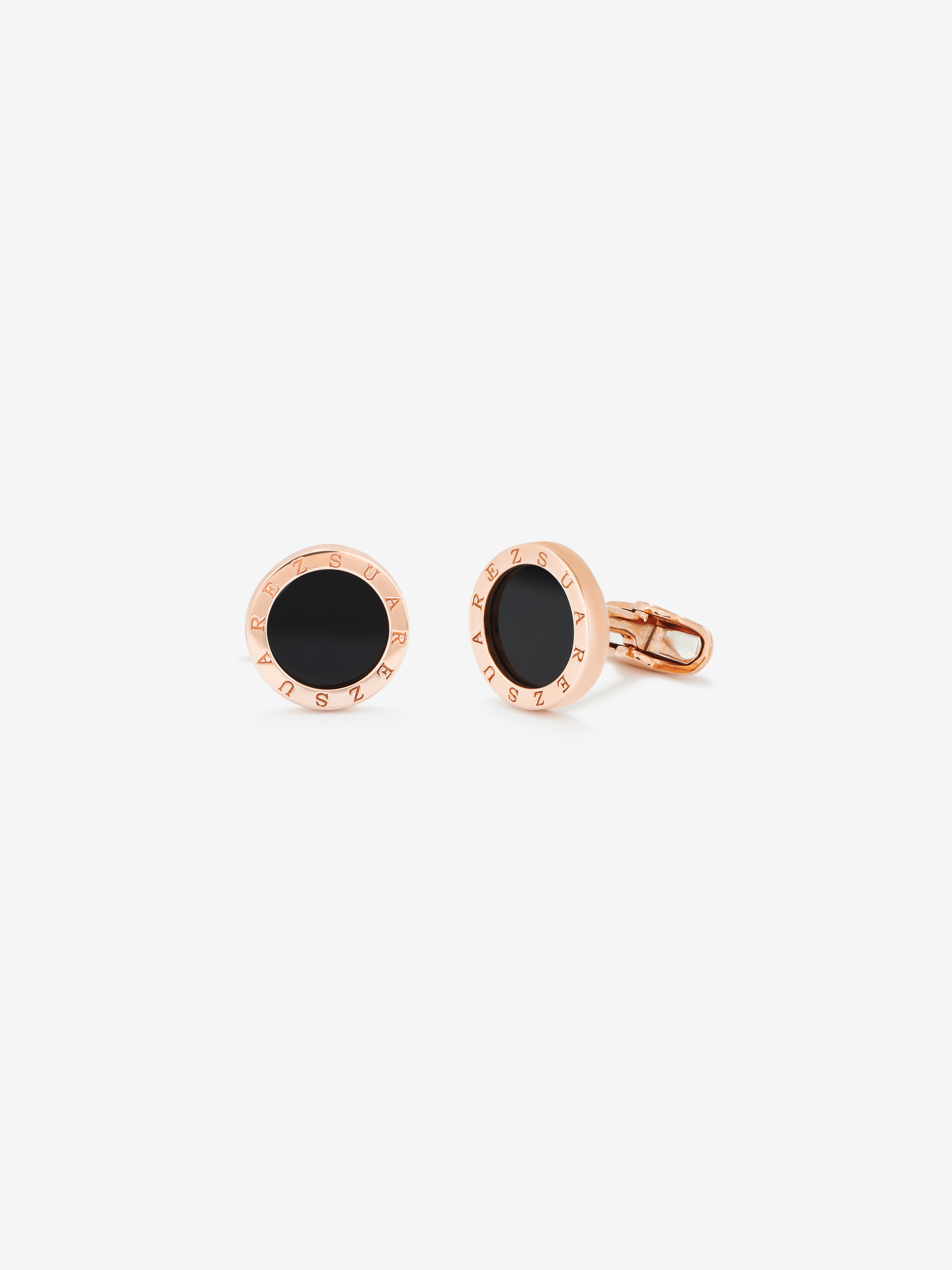 Rose Gold and Onyx Cufflinks