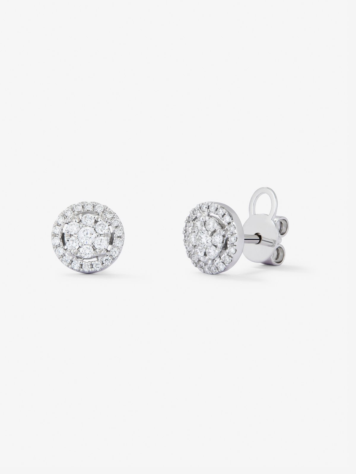 Pendientes de oro blanco de 18K con diamantes