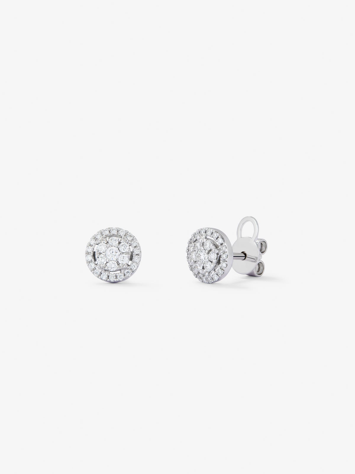 18K white gold earrings with diamonds
