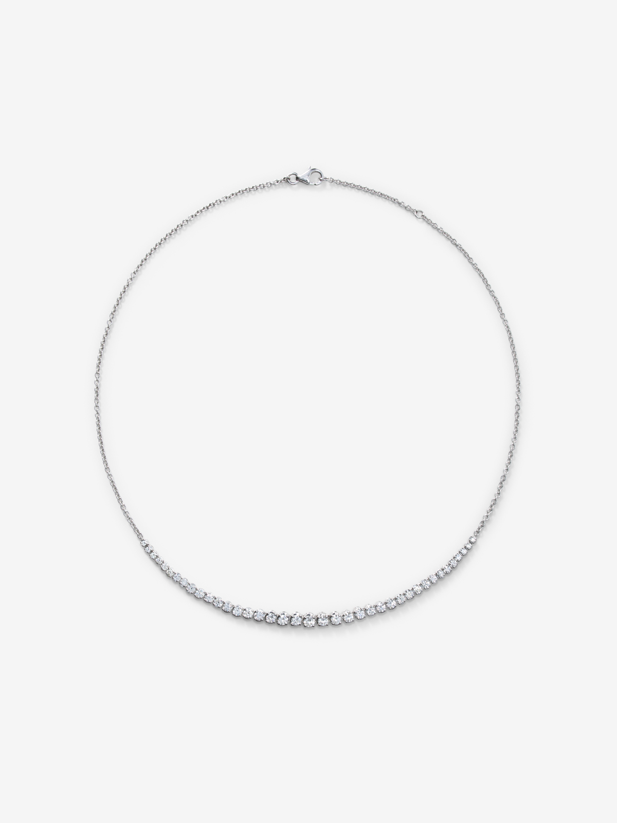 18k white gold pendant necklace with 1.93cts diamonds