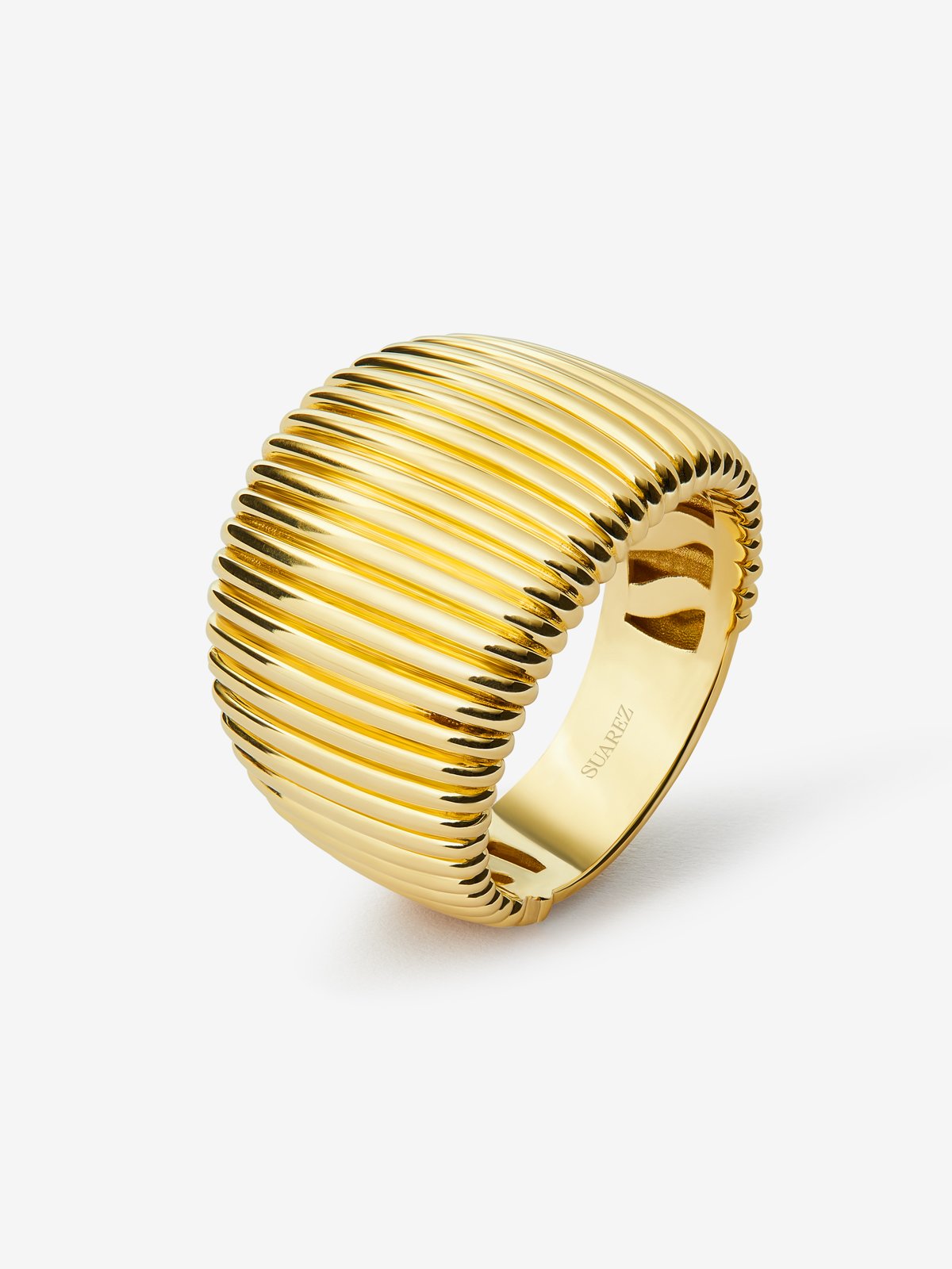 Anillo gallonado de oro amarillo de 18k 