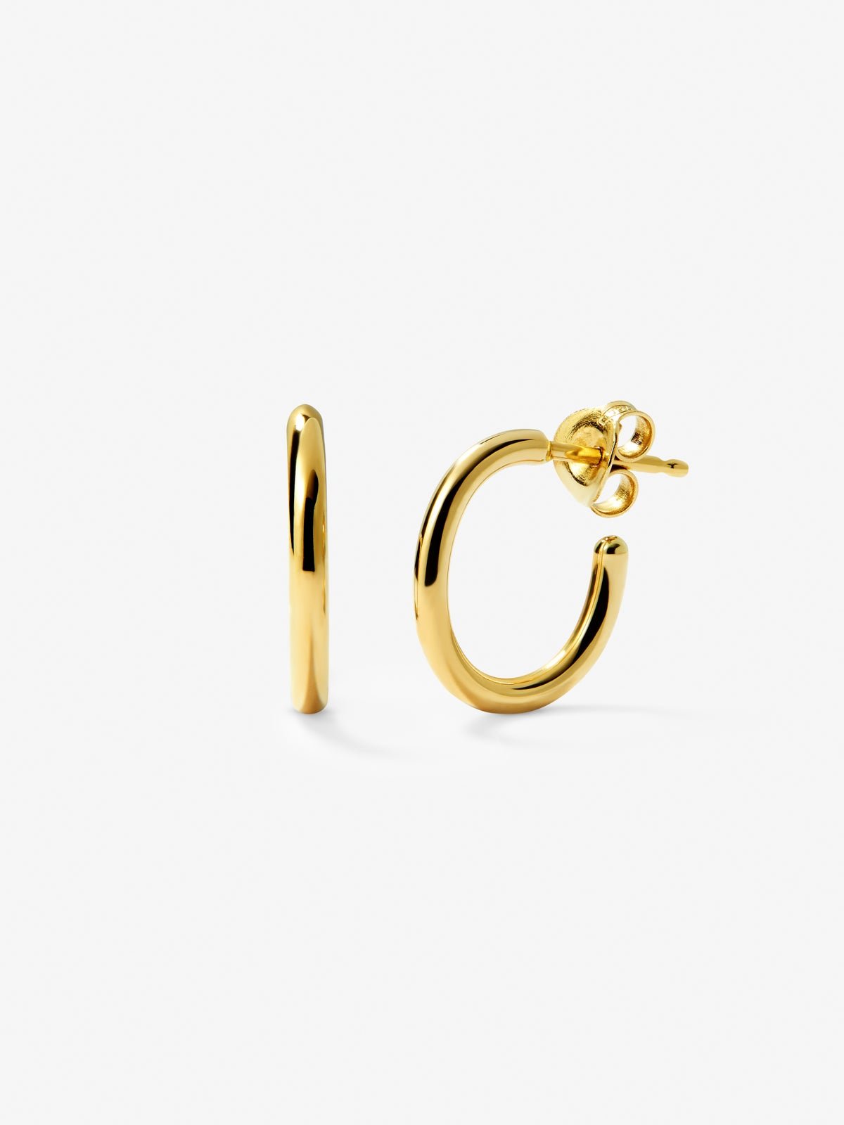 18K Yellow Gold Hoop Earrings