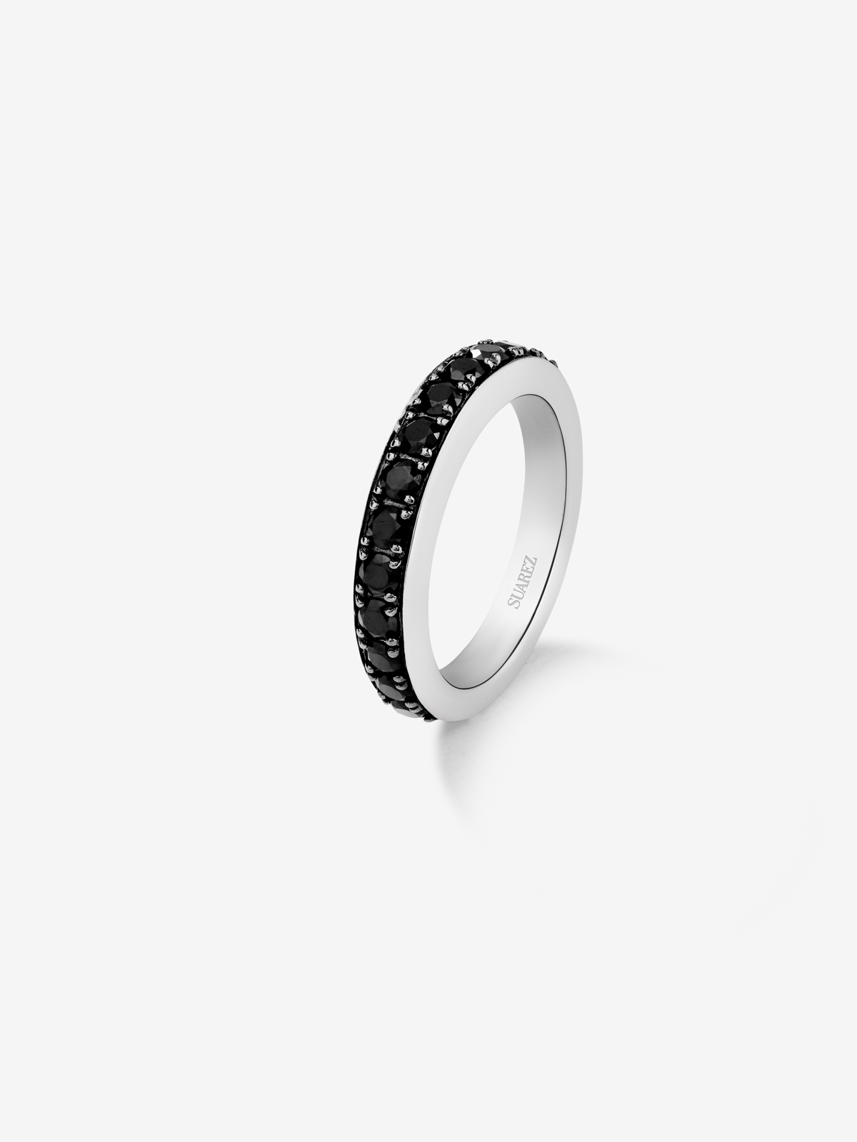 925 Silver band ring with spinels