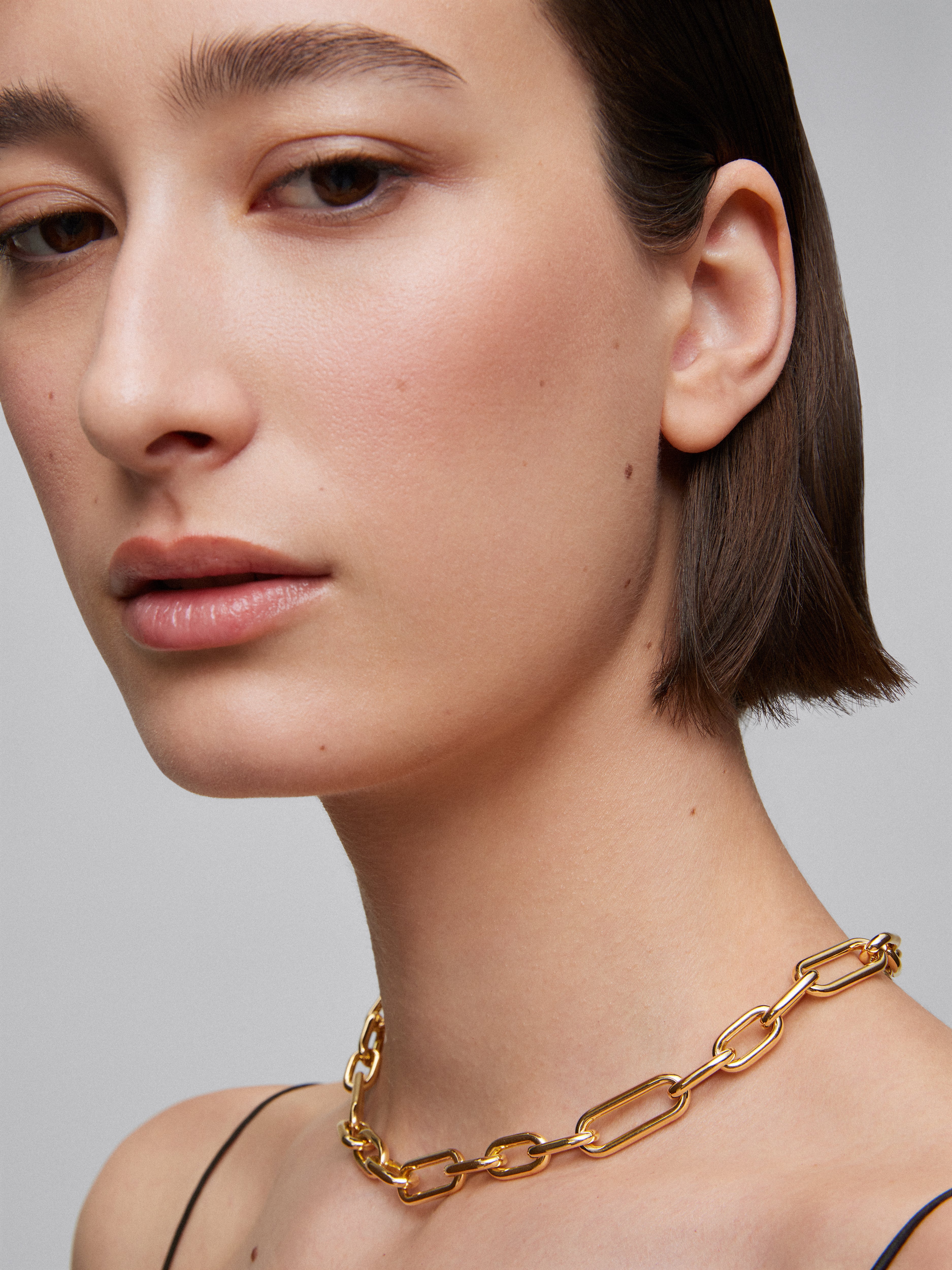 Collar eslabones grande oro amarillo de 18K