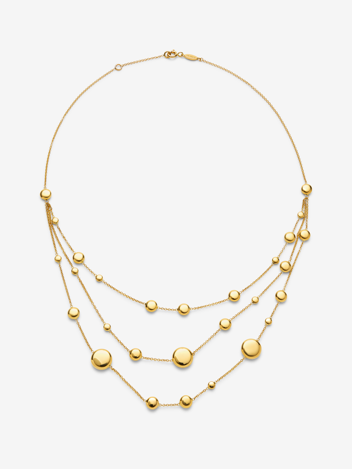 18K Yellow Gold Triple Necklace