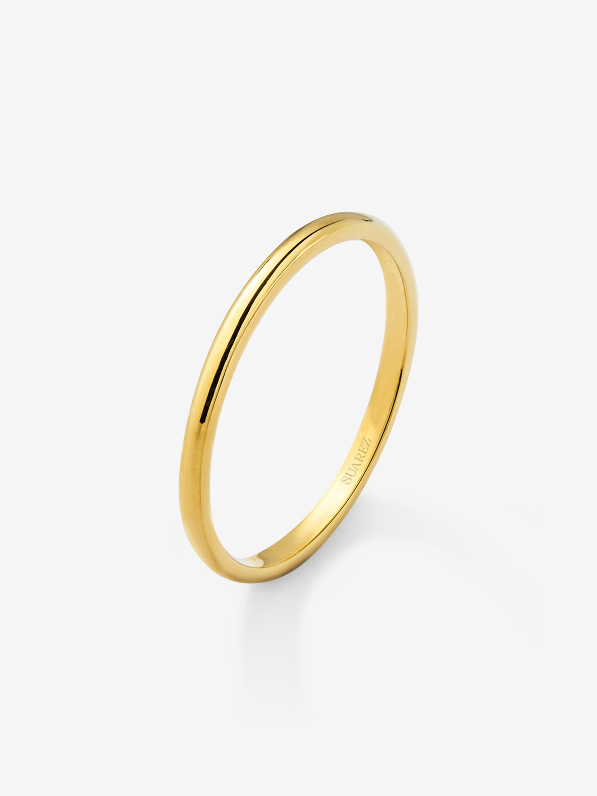 Alianza de boda de oro amarillo de 18K
