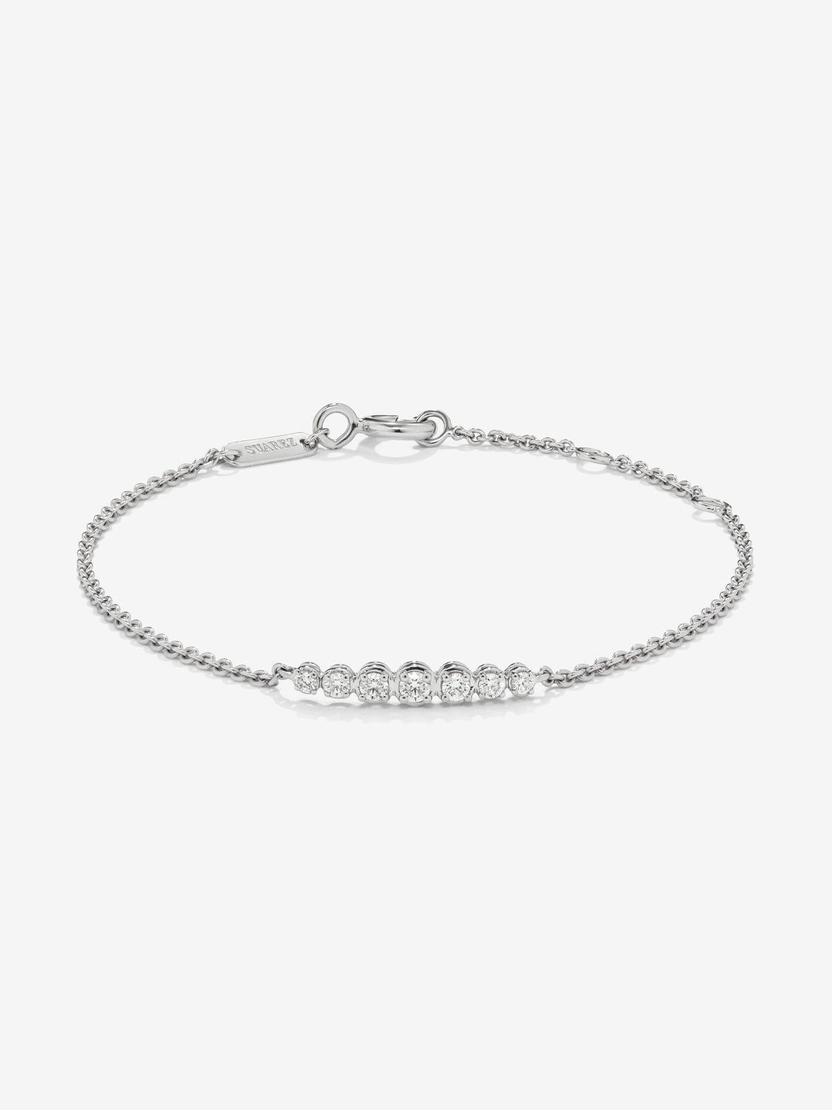 18K White Gold Diamond Chain Bracelet