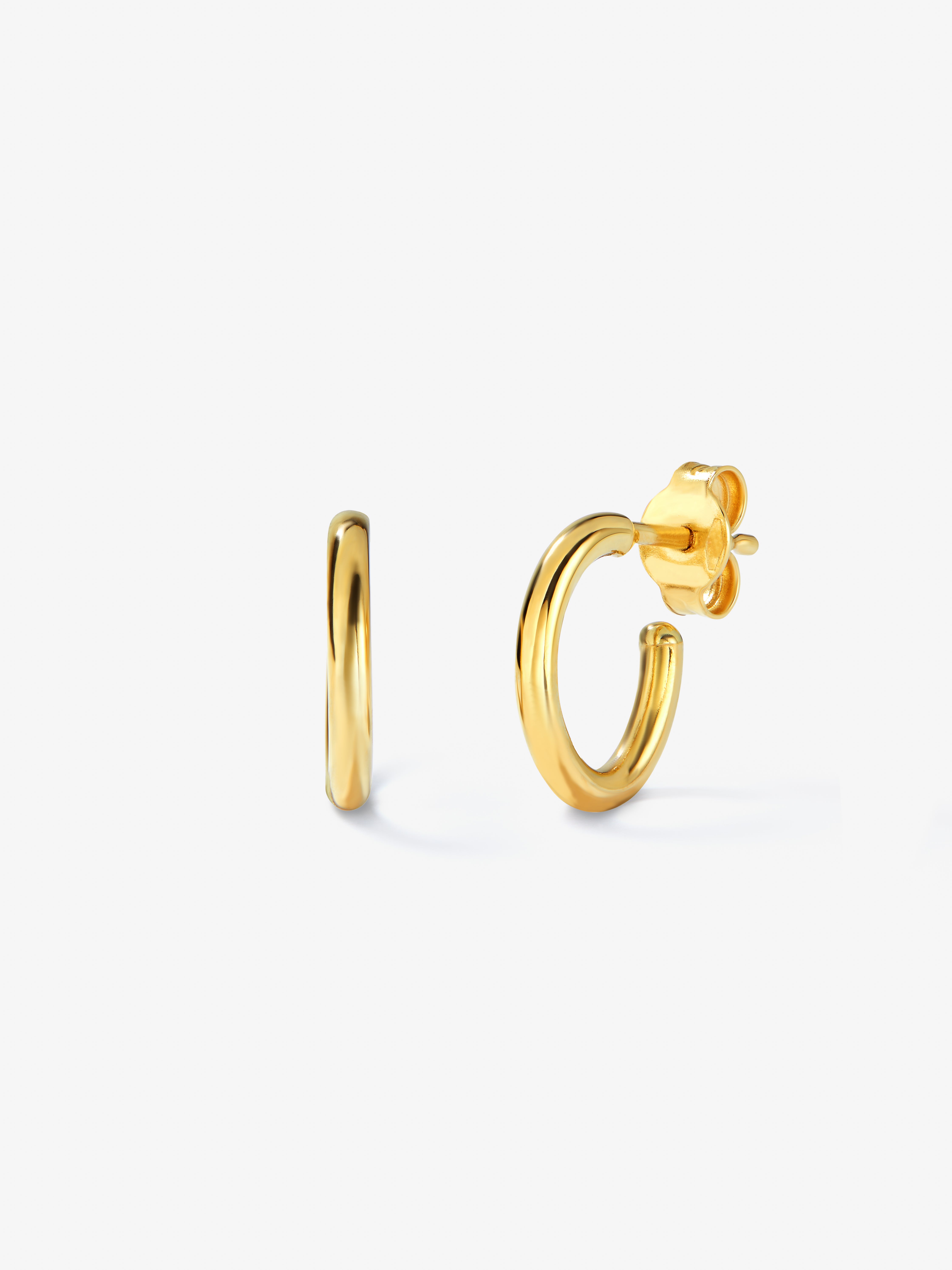 18K Yellow Gold Hoop Earrings