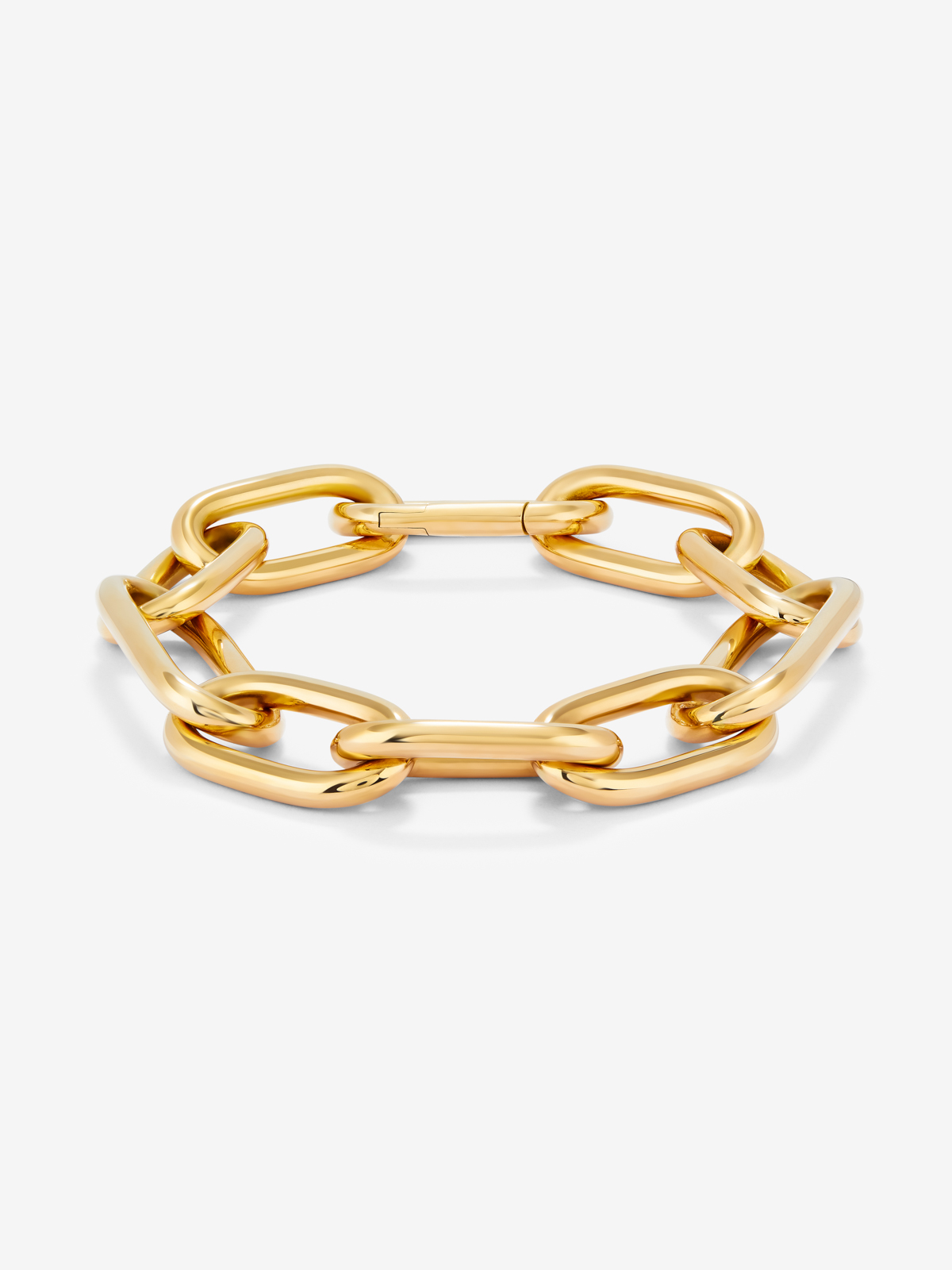 Extra large link bracelet in 18K yellow gold