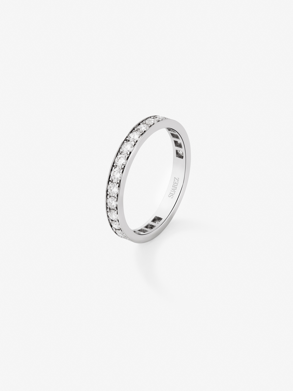 White Gold Commitment Ring with Diamond
