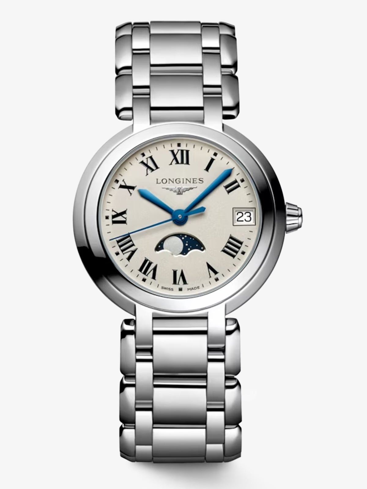 Longines Primaluna stainless steel watch with sapphire crystal and automatic movement